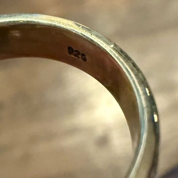 Unique Red Rose Dahlia Turquoise Ring Southwestern Fan Framed Sterling Silver 7 - Picture 5 of 7